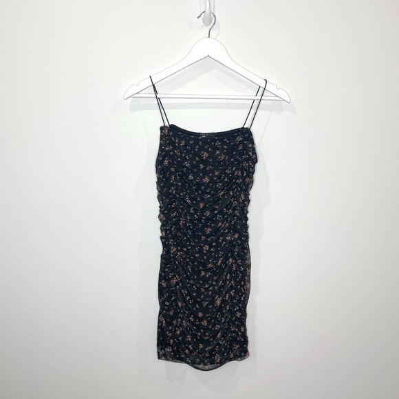 Lunachix Floral Cinched Sides Mini Dress - Picture 1 of 5